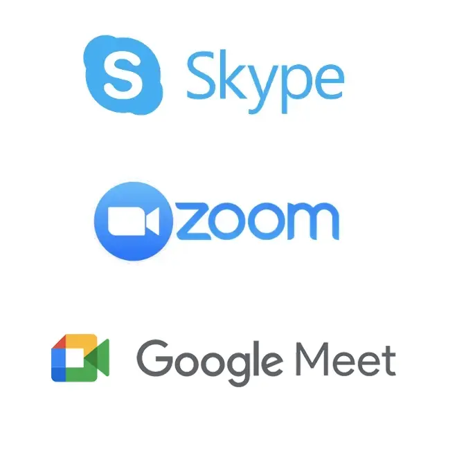 Skype,Zoom,Meet